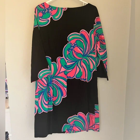Lilly Pulitzer Black / Floral Shift Dress - Picture 2 of 4